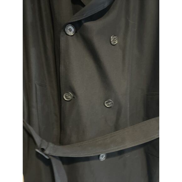 Men’s Pierre Cardin black raincoat size 42 long zip lining - Picture 3 of 16